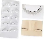 BATHVEVE Eyelash Grafting Kit Practice Model Head Mannequin for Eyelash Extensions Flexible Silicone Training Tool