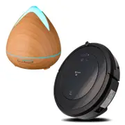 MyGenie ZX1000 Robotic Vacuum Cleaner with Aroma Diffuser Light Wood