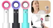 Portable USB Rechargeable Bladeless Handheld Cooling Fan-unisex