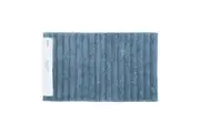 Algodon Lawson Plush Bath Mat Collection - Denim - Bath Runner