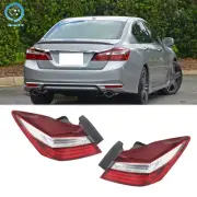 Red Driver&Passenger Rear Brake Tail Lights For 2016-17 Honda Accord 4DR Series (for: Honda)