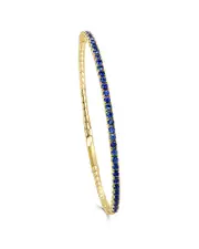 Sabrina Designs 14K 1.74 ct. tw. Sapphire Flexible Bangle Bracelet