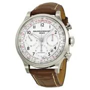 Original Baume and Mercier Capeland Chronograph White Dial Men's Watch 10082