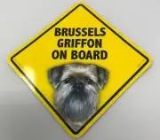 Brussels Griffon Dog On Board Magnet Laminated Car Pet Magnet NEW 6x6