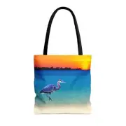 Blue Heron in Sunset - Tote Bag