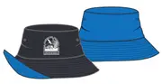Black/Blue Revesible Hat With Emb