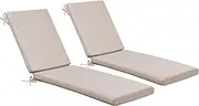 Products Chaise Lounge Cushion Set of 2, Outdoor Cushion for Patio Furniture, Outside Chair Comfortable Cushion Weather Resistant for Lawn, Pool, 72''L x 21''W x 3''T,Beige