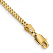 14K Yellow Gold 8 inch 2mm Franco with Lobster Clasp Bracelet