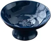 Decorative Bowls Fruit Bowl Countertop Fruit Basket Drainable Fruit Plate Household Ceramic High-Footed Dessert Bowl Fruit Basin Retro Style Dessert Snack Tray Fruit Bowl for Kitchen Counter (Color :