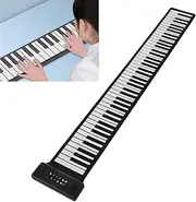 88 Keys Roll Up Piano Keyboard with Speaker Chord Function, Rechargeable Keyboard for Beginners, Foldable Digital Music Piano with with Speaker Chord Function USB Output