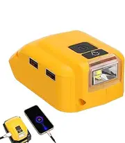Power Tool Battery Converters, Portable Power Station, Multifunctional Battery Converter Generator, Compact Supply with 2 USB Outlets and 1 DC Port, Ideal for Camping, Outdoor Adventures
