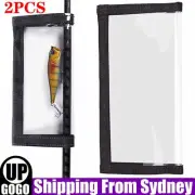 2PCS Fishing Lure Wraps Clear PVC Lure Covers 11x20cm with Fishing Hook Keeper