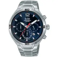 在飛比找森森購物網優惠-ALBA 雅柏 IG廣告款 型男計時手錶-藍x44mm VD