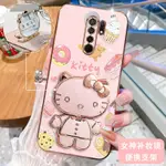 外殼 REDMI 9 REDMI NOTE 8 PRO 手機殼矽膠防震保護套新設計 HELLO KITTY CAT 帶化