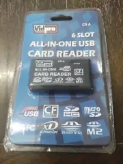 Vidpro CR-A 6-Slot All-in-One USB2.0 Card Reader-Writer - Portable Plug and Play