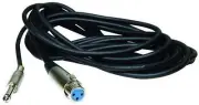 Studio Z Microphone Cable 20 Ft Female XLR to 1/4 Inch TS Male Mono 3 PIN
