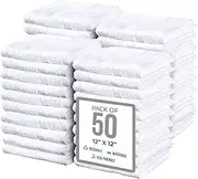 [Simpli-Magic] 79171 Terry Towel Cleaning Cloths, Pack of 50, Standard, White, 12"x12"