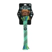 Paws & Claws Tug-Of-War Dog 30cm Toy Rubber Core Rope Puppy Chew Play Blue/Green