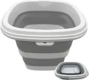 Mop Bucket collapsiblee Tub with Handle | Round Foldable Silicone Bucket | Detergent Dip Basin | Cleaning Bucket with Handle | 5l Small Water Pail for Cleaning | Housekeeping Tools for Garden Bathroo