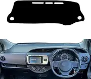 KYNEPSBH Fit for Toyota Vitz 2012-2017,Dash Cover,Dash Mat Dashboard Cover,Black Dash Board Cover Mat,Car Interior Accessories