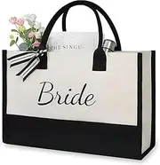 [Generic] Canvas Bride Tote Bag, Gifts for Engagement/Bridal Shower