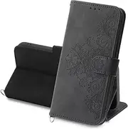 [HWPIVOX] Wallet Case for Samsung Galaxy Z Fold6, [Short Lanyard and Strap Lanyard] for Samsung Galaxy Z Fold6 Leather Case, Non-Slip PU Leather Cover for Samsung Galaxy Z Fold6 Case Black