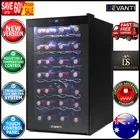 BLACK Devanti 28 Bottle Wine Cooler Thermoelectric Fridge Storage Chiller 65W