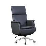 Executive Recliner Office Desk Computer Chair Swivel Wheels Adjustable Grey