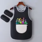 Easy Clean No Sleeveless Painting Apron Waterproof Kitchen Apron Baking Bibs