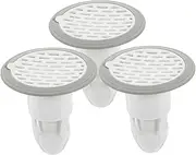 Bathroom Sink Stoppers for Drain 3 Pack Kitchen Sink Strainer Pop-Up Drain Plug Hair Catcher for Shower Tub Sturdy Material White