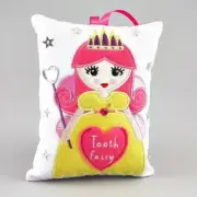 New Floss & Rock Girl's Pink Princess Tooth Fairy Pillow Door Hanger Cushion
