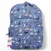 Vera Bradley Kitty Cat Backpack Laptop Bag Travel Carry On Cats Meow Campus NWT