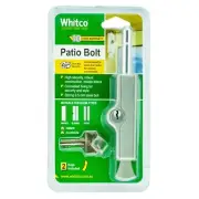 Whitco Silver CYL4 Patio Bolt High Security, Robust Construction, Resists Attack