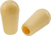 Musiclily Pro Inch Size Thread Plastic Guitar Toggle Pickup Switch Tips for LP Style, Cream(2 Pieces)