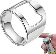 Bar Opener Ring,Creative Beer Bar Tool | Stylish Titanium Steel Bartender Ring, Creative Portable Beer Bottle Opener for Bartenders