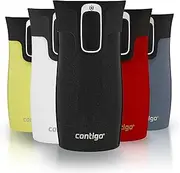 [Contigo] West Loop Mini Autoseal Travel Mug | Stainless Steel Thermal Mug | Vacuum Flask | Leakproof Tumbler | Coffee to go Mug with BPA Free Easy-Clean Lid | Licorice | 300 ml