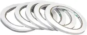 Mobestech 5pcs 5mm Wide Double-Sided Adhesive Tape White 12m Length Hot Melt Adhesive for Photography