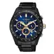 CITIZEN 星辰 Eco-Drive 暮光耀動光動能不鏽鋼腕錶-藍x黑-男錶(CA4458-88L)43mm