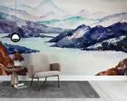 3D Mountain River Landscape Self-adhesive Removeable Wallpaper Wall Mural