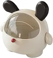 Zxpjkyu Mini Reusable Countertop Trash Can, Capacity, for Office and Home, Black White, as described