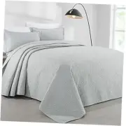 Alaska King 132x 120 Bedspread Coverlet Set, Alaska King 132"x120" Light Grey