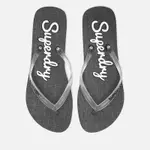 SUPERDRY 黑色防滑 夾腳拖鞋 SIZE 24.5