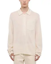 Helmut Lang Linen Polo Sweater