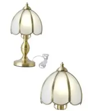 Small Vintage Table Lamps, Frosted Glass Lampshade with Vintage Industrial