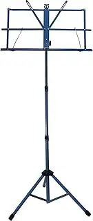 Music Stand,Use Folding Sheet Music Stand, Lightweight & Adjustable Portable Music Stands,Adjustable Podium Stand with Tripod Base and Sheet Music Folder for Instrumental Performance (Blue)