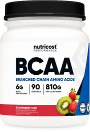 Nutricost BCAA Powder (Strawberry Kiwi) 90 Servings - Gluten Free and Non-GMO