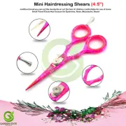 Mini Mustache Shears Trimming Beard Barber Facial Hair Cutting Scissors 4.5''