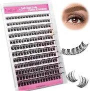 FADLASH Lash Clusters Volume Fluffy Lash Clusters 8-16mm Waterproof Lashes Clusters Comfortable Cluster Lashes DIY Reusable Cluster Eyelash Extensions for Beginners at Home