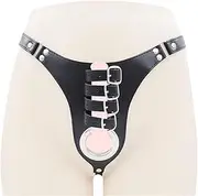 Men'S Leather Chastity Lock Penis Wear Pants Adjustable Penis Restraint Chastity Belt Couple Training Sex Toys