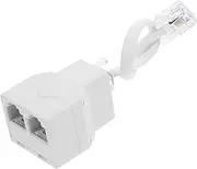 Angoily Telephone Line Splitter Adapter Detachable Pin Phone Converter for Office Use Compatible with Phone Standards Efficiently Connects Two Telephones to One Jack